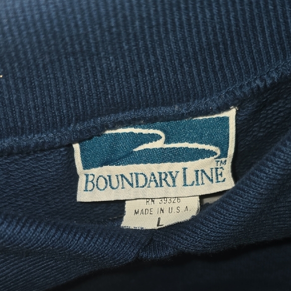 Classic Navy Blue Men's Valvoline Workers Sweatshirt MADE IN USA LOT N - Picture 2 of 5